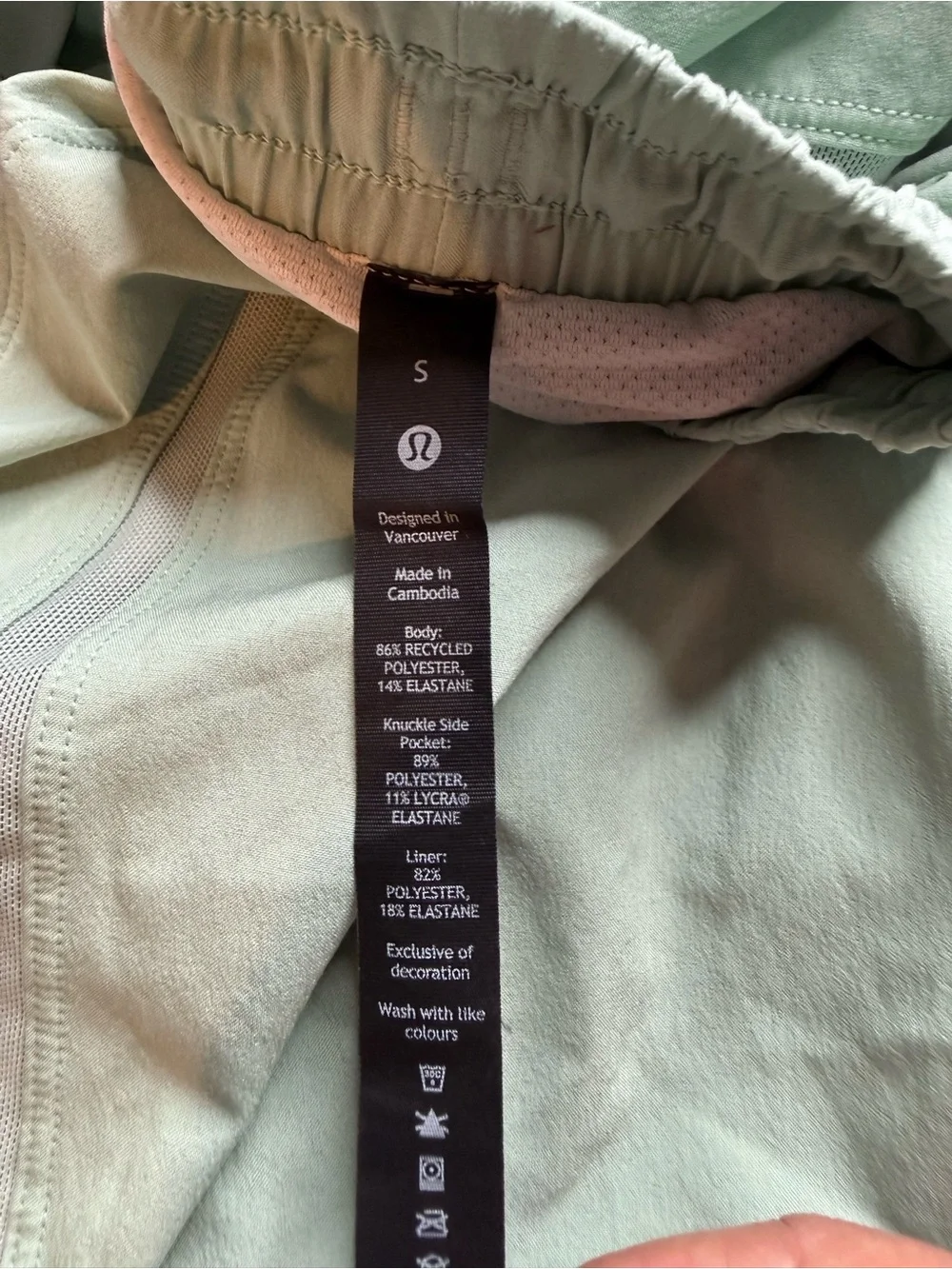 lululemon athletica Women's Run Shorts in Mint and Black
